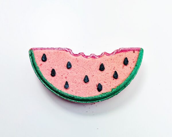 Watermelon pink slice with seeds bath bomb