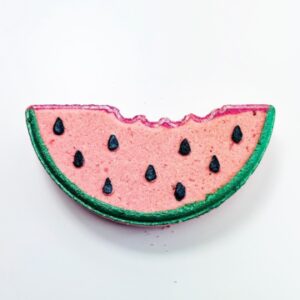 Watermelon pink slice with seeds bath bomb