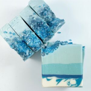 crystal collection blue agate goat milk soap