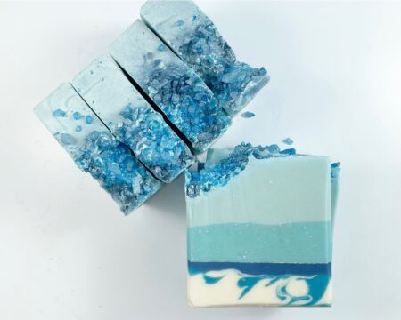 crystal collection blue agate goat milk soap
